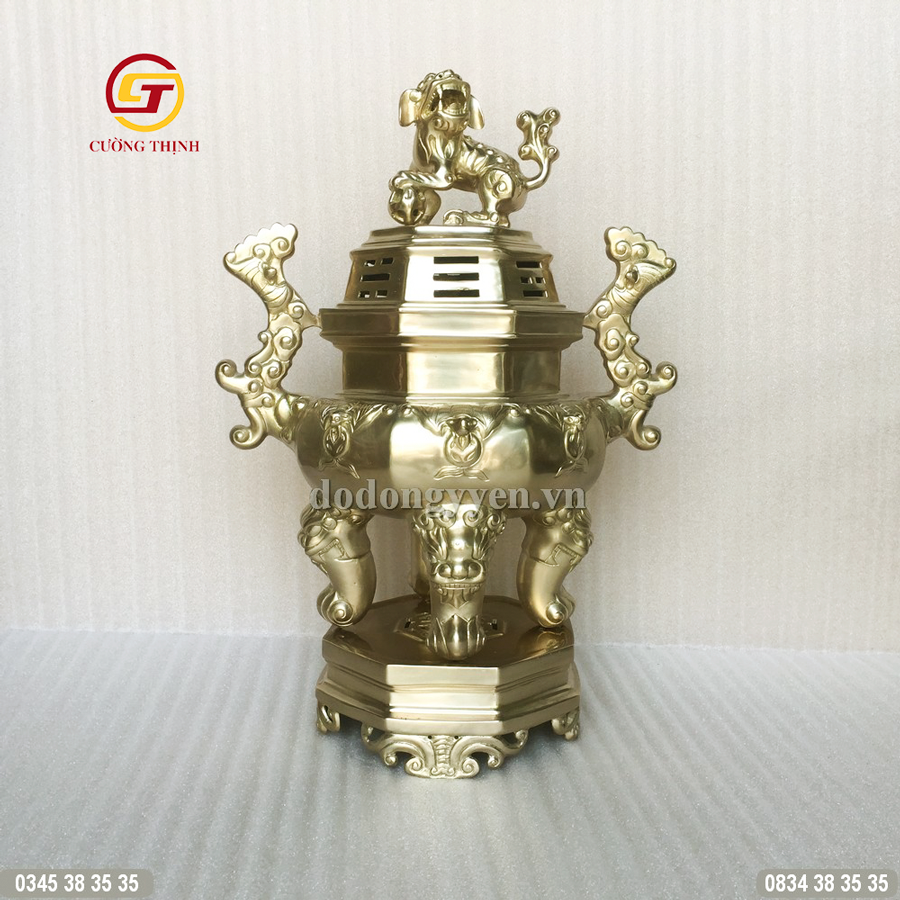 đỉnh dồng vàng bát giác