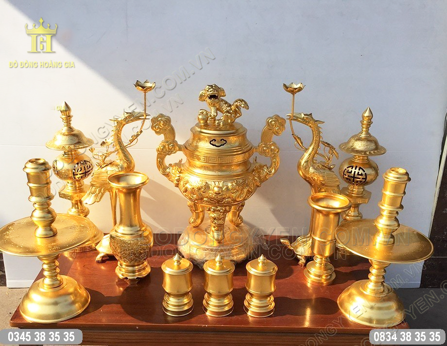 Đồ đồng dát vàng cao cấp