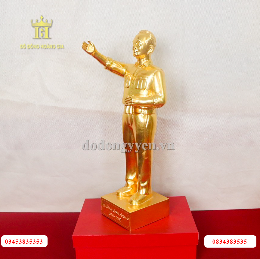Tượng đồng bác giáp dát vàng cao cấp