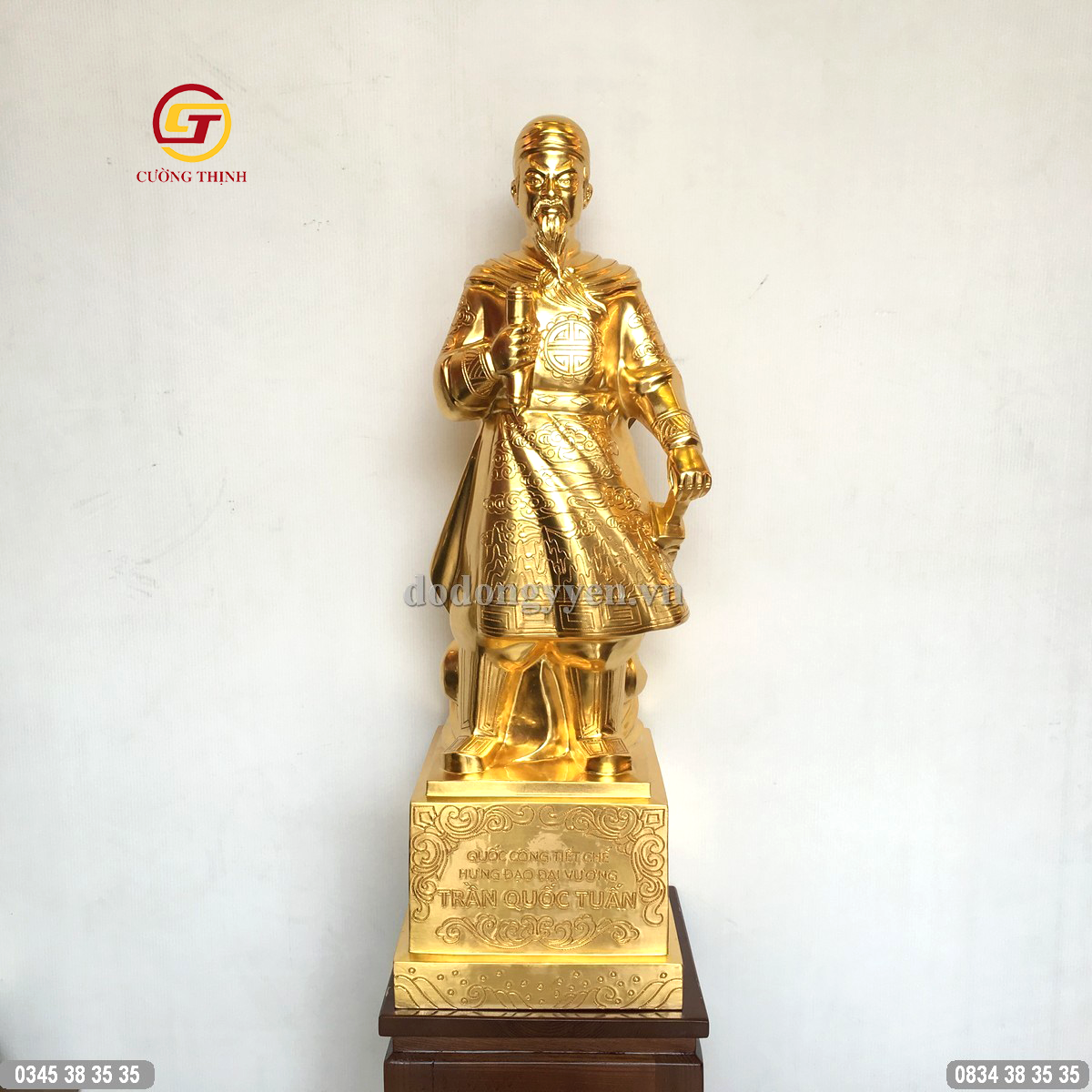 tượng Trần Hưng Đạo dát vàng cao cấp