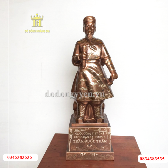 Tượng đồng Trần Hưng Đạo khảm tam khí