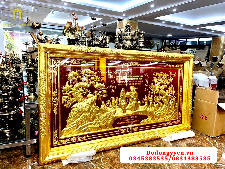 tranh đồng dát vàng dát vàng cao cấp