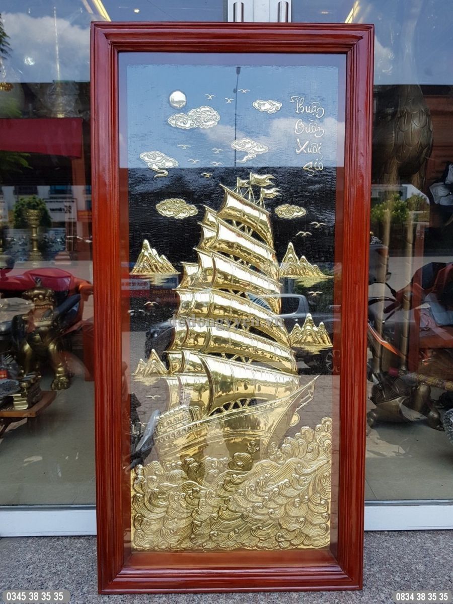 tranh đồng thuyền buồm