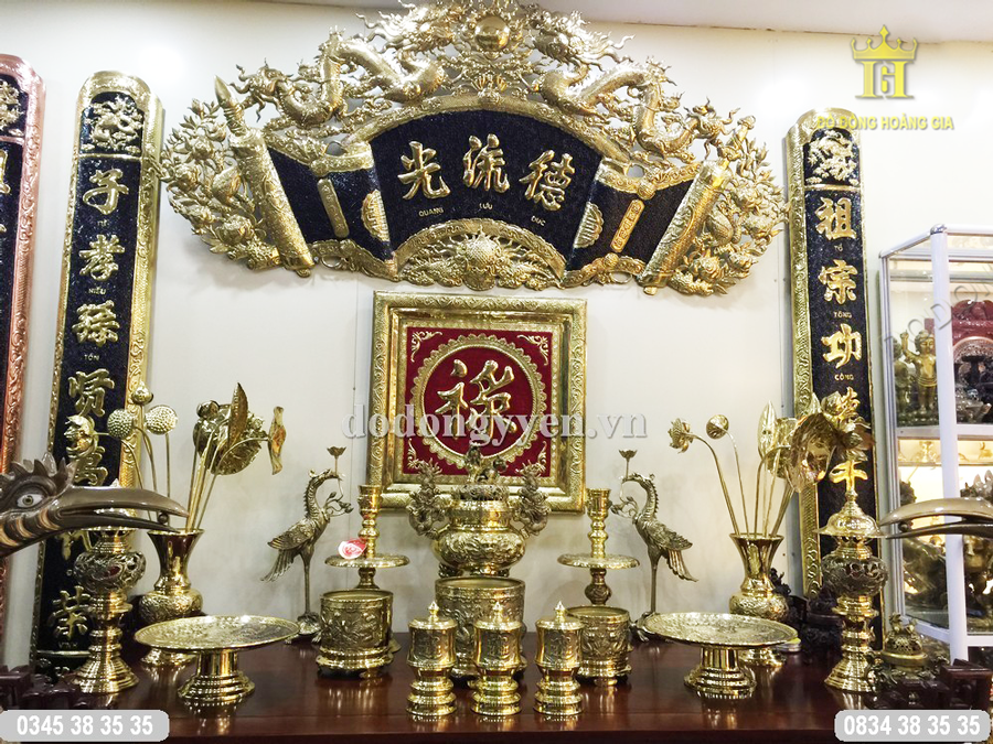 Bộ đồ thờ đồng Dapha 