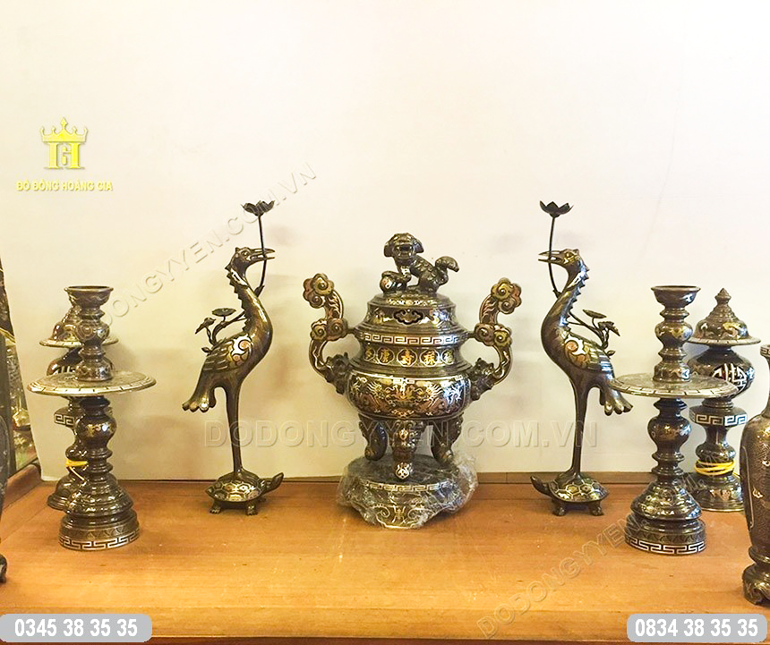 Bộ ngũ sự khảm ngũ sắc cao cấp 