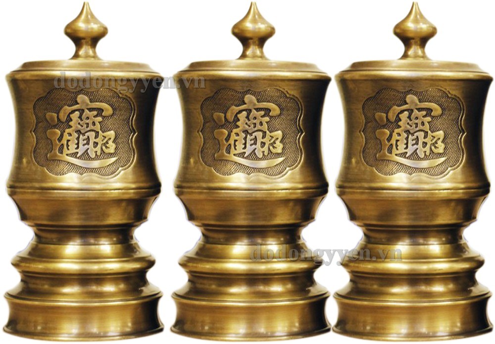Bộ đài thờ bằng đồng vàng cao cấp