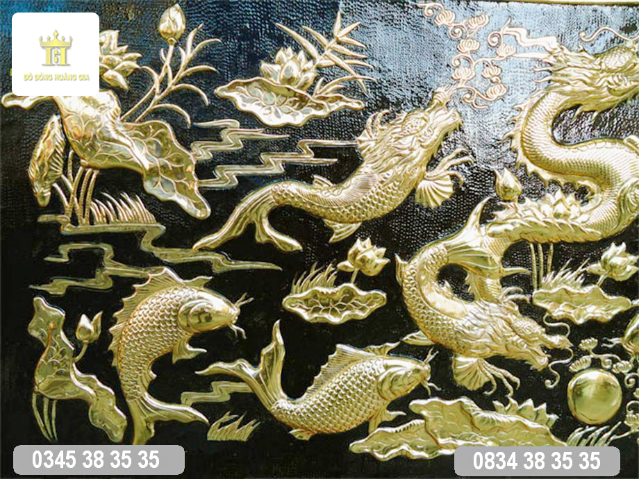 Tranh cá chép được làm tỉ mỉ