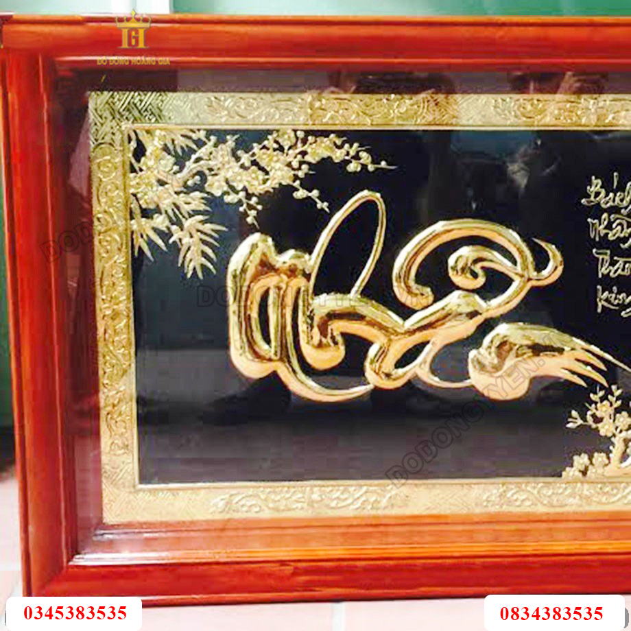 Chữ Nhẫn dát vàng cao cấp