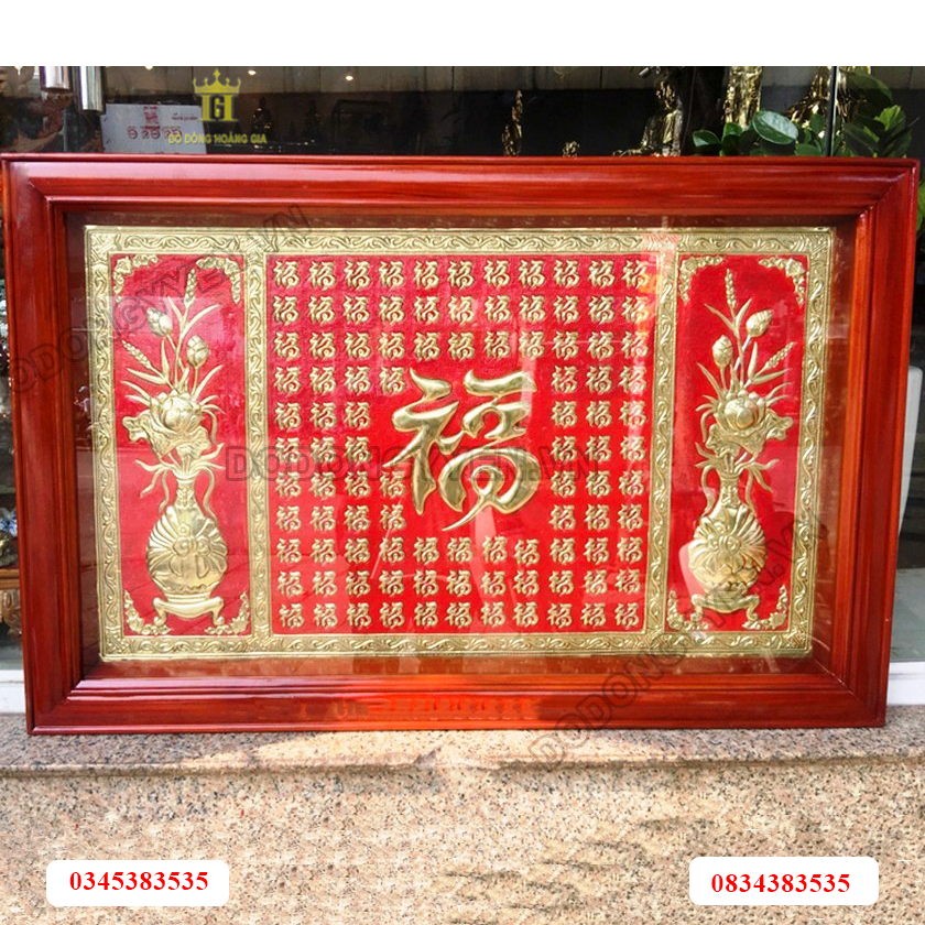 Tranh chữ đồng vàng cao cấp