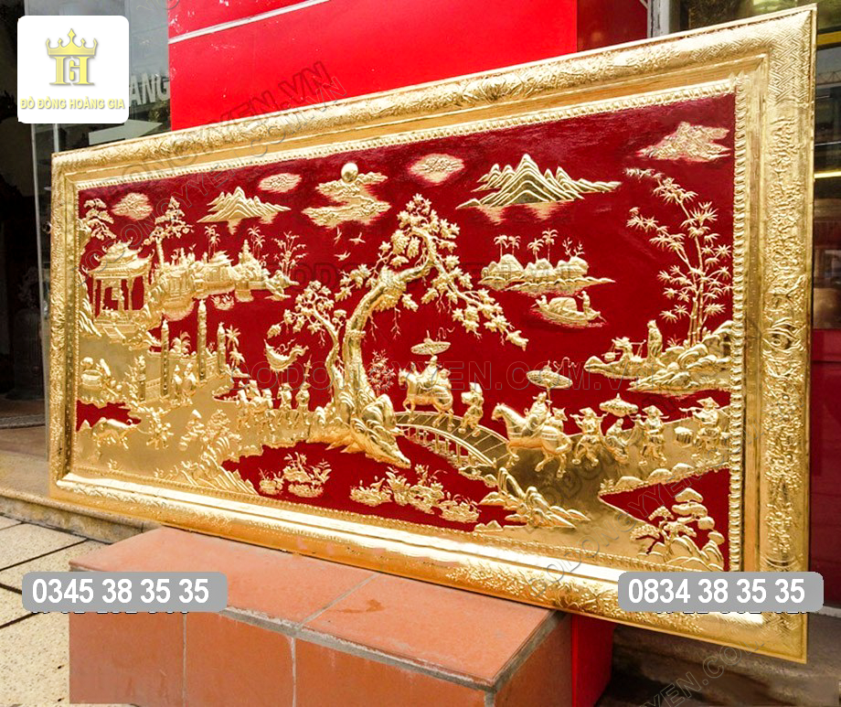 Hình ảnh tranh đồngq quê dát vàng đẹp
