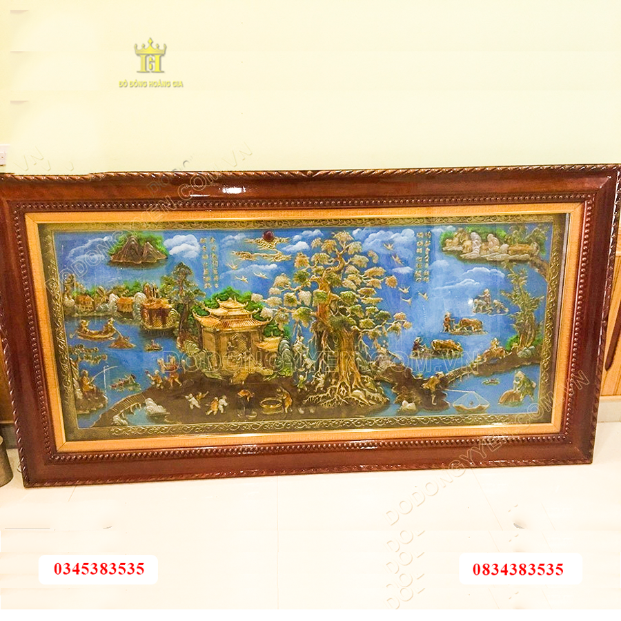 Tranh đồng giả cổ mẫu đẹp