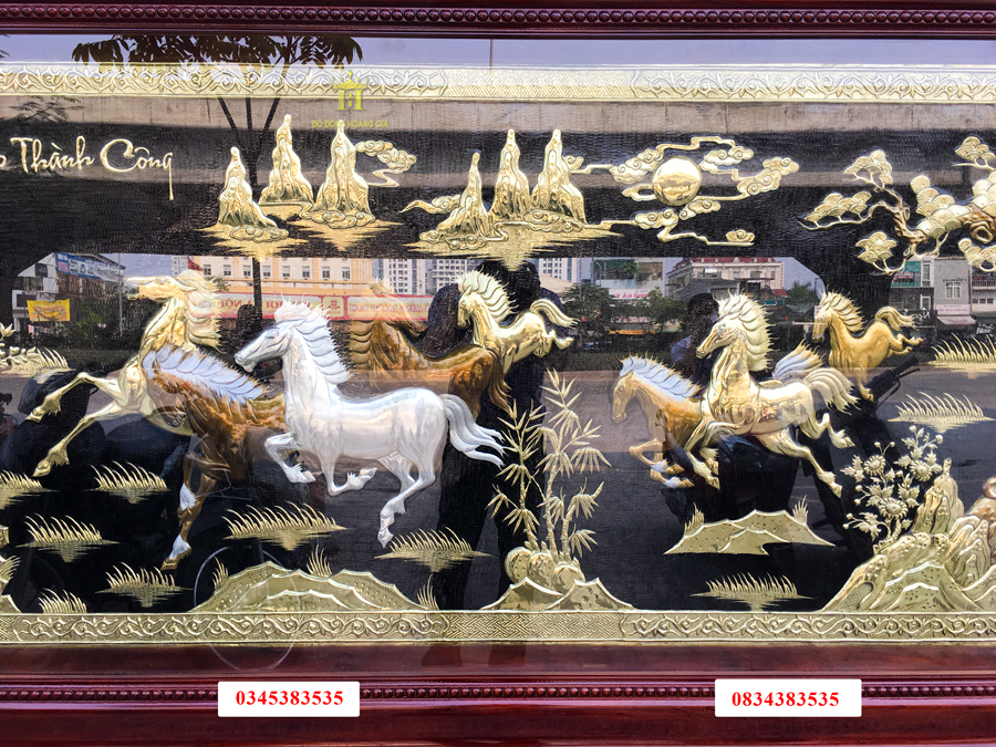 Từng đường nét trên tranh mã đáo được làm chuẩn đẹp