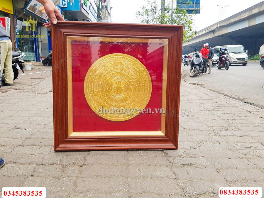Tranh đồng đỏ dát vàng