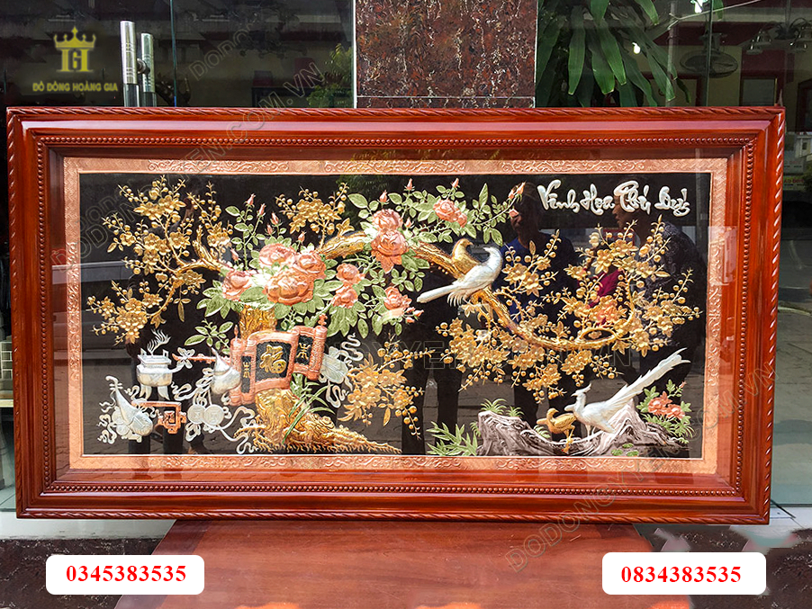 Tranh vinh hoa phú quý khảm ngũ sắc cao cấp