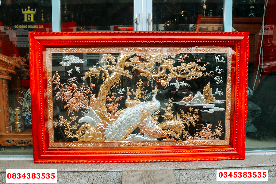 Tranh vinh hoa phú quý đẹp trưng bày phòng khách