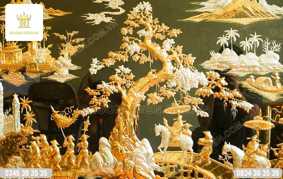 Tranh đồng quê đồng vàng cao cấp