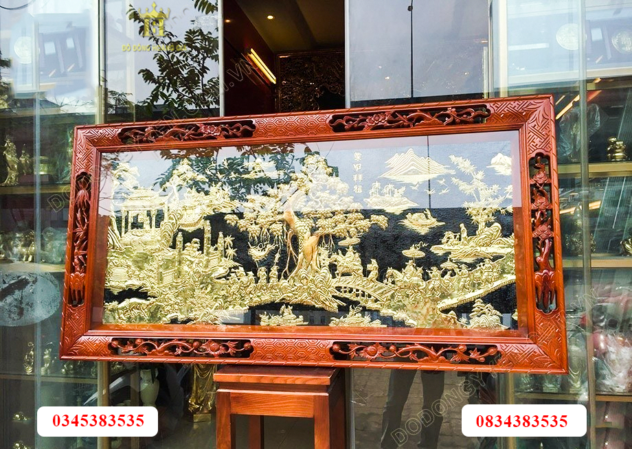 Tranh vinh quy bái tổ mẫu mã đẹp tinh xảo