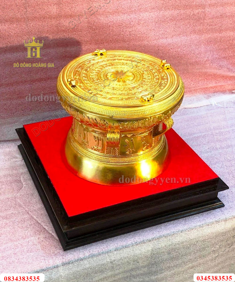 Trống đồng dát vàng cao cấp