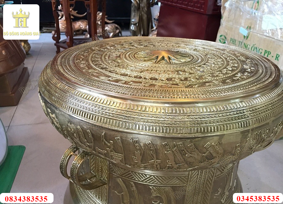 Trống đồng vàng nguyên chất 