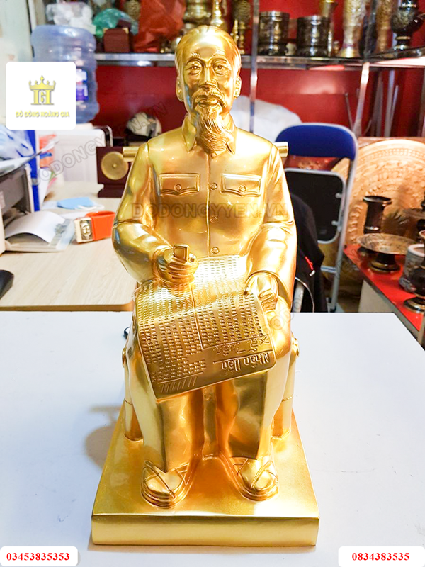 Tượng bác hồ dát vàng cao cấp