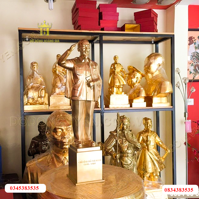 Tượng đồng bác hồ đồng đỏ nguyên chất