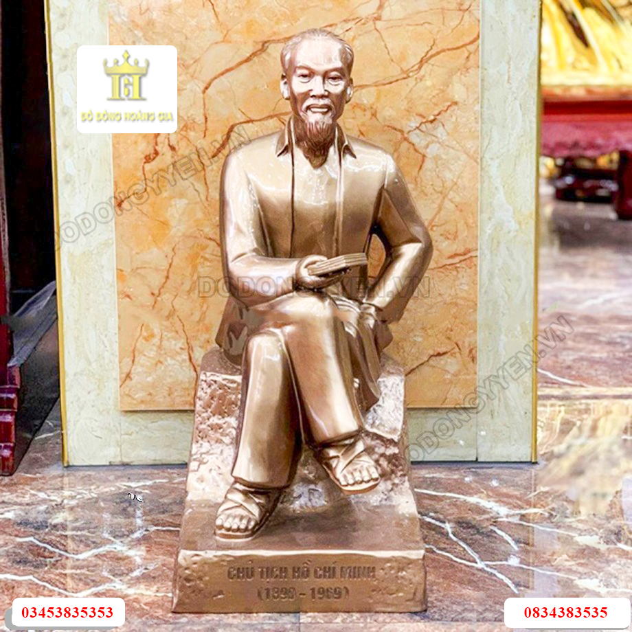 Tượng Bác Hồ đồng đỏ nguyên chất