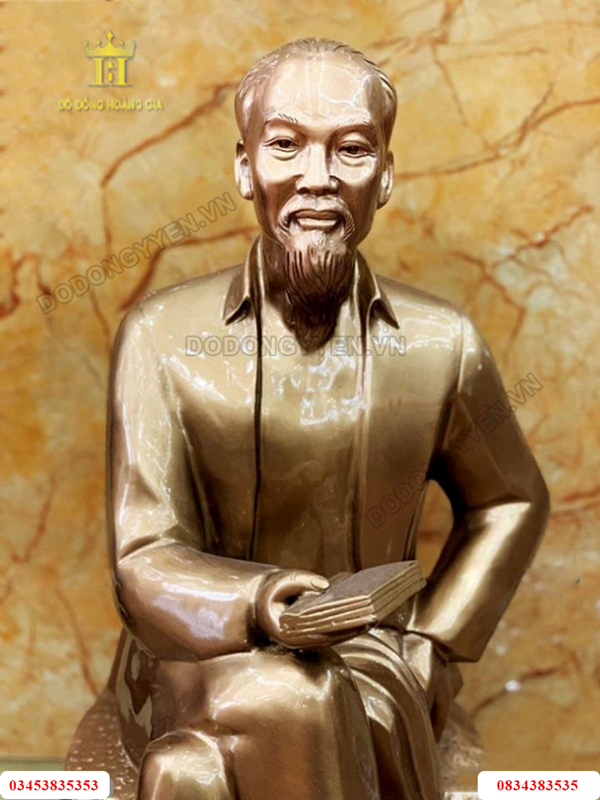 Tượng bác hồ đồng đỏ