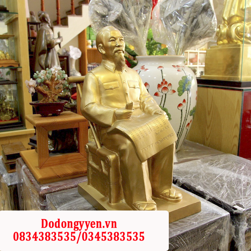 tượng bác hồ đồng vàng 