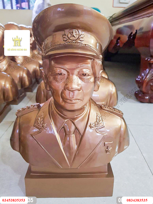 Tượng đồng bác Giáp đồng đỏ cao cấp