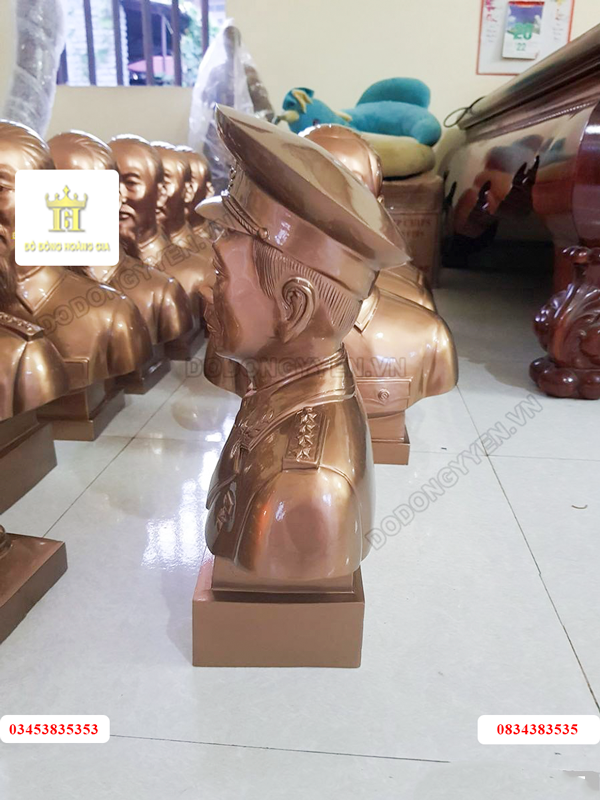 Tượng đồng bác giáp đồng đỏ nguyên chất