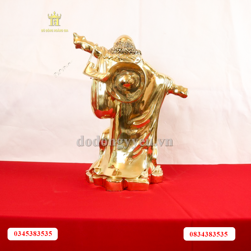 Tượng đạt ma sư tổ đồng vàng dát vàng cao cấp