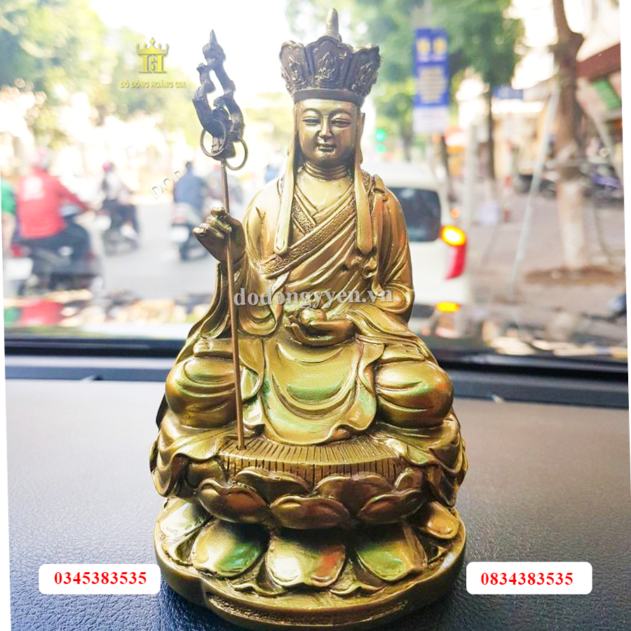 Tượng đồng địa tạng cương bồ tát để xe ô tô