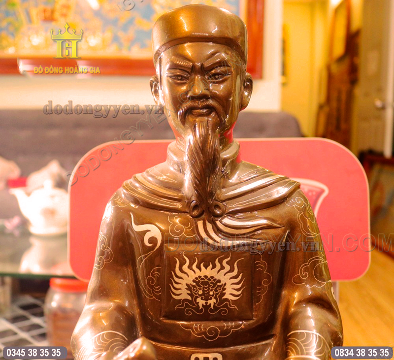 Tượng đồng khảm tam khí ngồi ghế